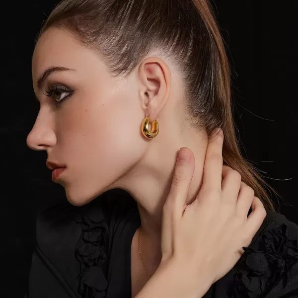 C.Paravano Hoop Earrings for Women | 18K Gold Plated Hoop Earrings | Platinum Hoop Earrings for Women | 925 Sterling Silver Hoop Earrings | Earrings for Women