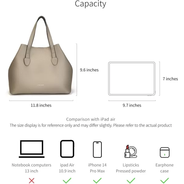 C.Paravano Large Capacity Tote Handbag | Full Grain Leather Tote Bag | Hobo Bag | Women's Top Handle Tote | Travel Work Tote