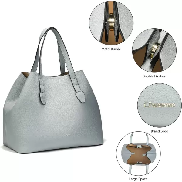 C.Paravano Large Capacity Tote Handbag | Full Grain Leather Tote Bag | Hobo Bag | Women's Top Handle Tote | Travel Work Tote