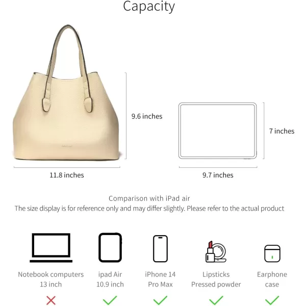 C.Paravano Large Capacity Tote Handbag | Full Grain Leather Tote Bag | Hobo Bag | Women's Top Handle Tote | Travel Work Tote