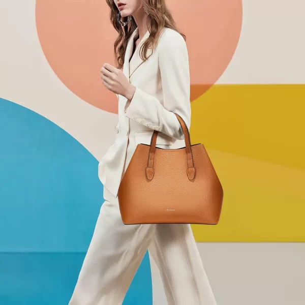 C.Paravano Large Capacity Tote Handbag | Full Grain Leather Tote Bag | Hobo Bag | Women's Top Handle Tote | Travel Work Tote
