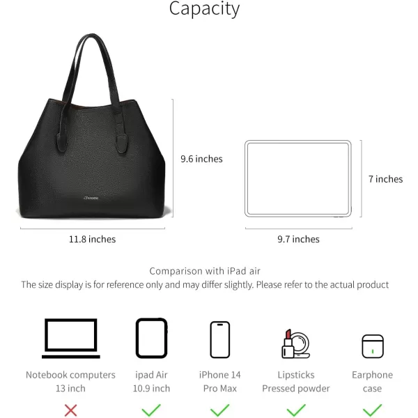 C.Paravano Large Capacity Tote Handbag | Full Grain Leather Tote Bag | Hobo Bag | Women's Top Handle Tote | Travel Work Tote