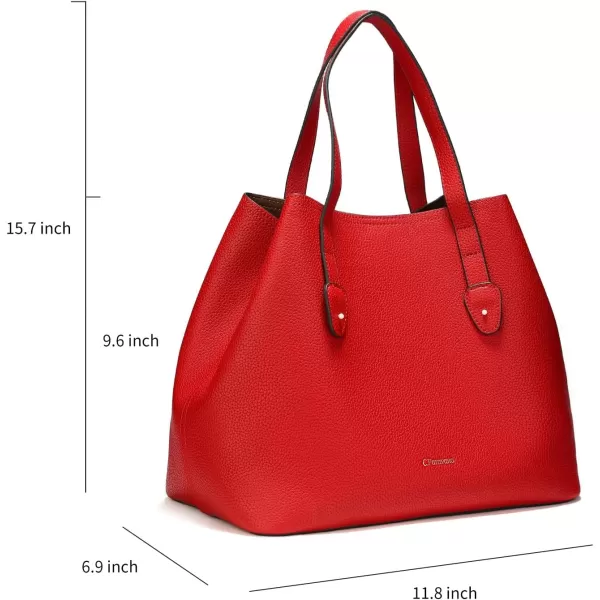 C.Paravano Large Capacity Tote Handbag | Full Grain Leather Tote Bag | Hobo Bag | Women's Top Handle Tote | Travel Work Tote