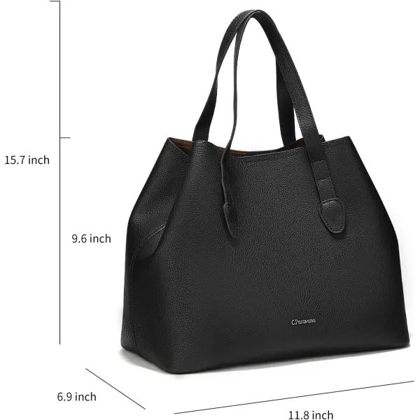 C.Paravano Large Capacity Tote Handbag | Full Grain Leather Tote Bag | Hobo Bag | Women's Top Handle Tote | Travel Work Tote