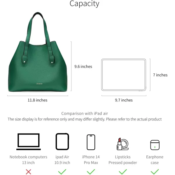 C.Paravano Large Capacity Tote Handbag | Full Grain Leather Tote Bag | Hobo Bag | Women's Top Handle Tote | Travel Work Tote