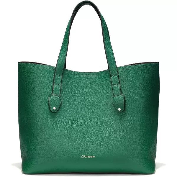 C.Paravano Large Capacity Tote Handbag | Full Grain Leather Tote Bag | Hobo Bag | Women's Top Handle Tote | Travel Work Tote