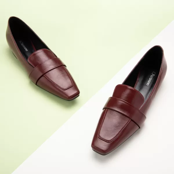 C.Paravano Loafer for Women | Leather Penny Loafers | Slip On Loafer | Women's Loafers | Squared Toe Loafer Flat | Comfort Loafer Shoes