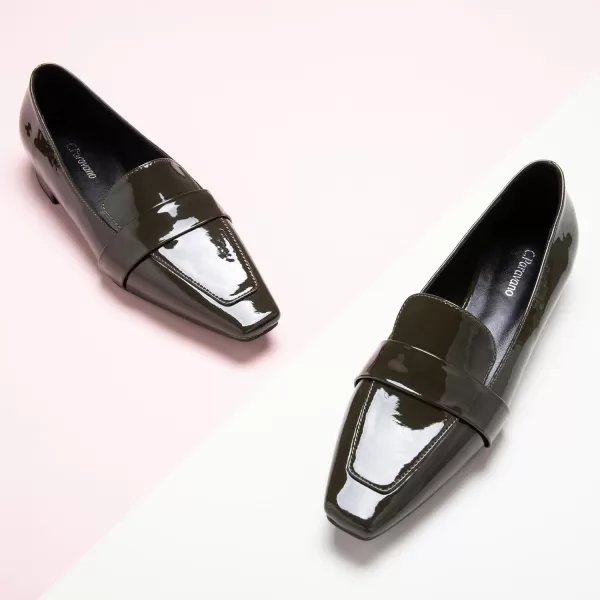 C.Paravano Loafer for Women | Leather Penny Loafers | Slip On Loafer | Women's Loafers | Squared Toe Loafer Flat | Comfort Loafer Shoes