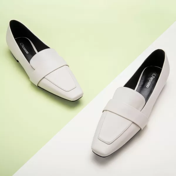 C.Paravano Loafer for Women | Leather Penny Loafers | Slip On Loafer | Women's Loafers | Squared Toe Loafer Flat | Comfort Loafer Shoes