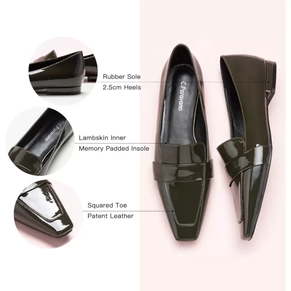 C.Paravano Loafer for Women | Leather Penny Loafers | Slip On Loafer | Women's Loafers | Squared Toe Loafer Flat | Comfort Loafer Shoes