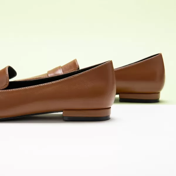 C.Paravano Loafer for Women | Leather Penny Loafers | Slip On Loafer | Women's Loafers | Squared Toe Loafer Flat | Comfort Loafer Shoes