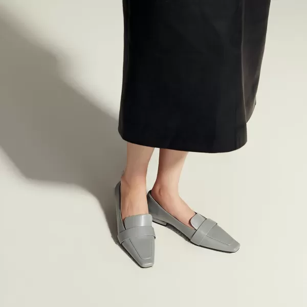 C.Paravano Loafer for Women | Leather Penny Loafers | Slip On Loafer | Women's Loafers | Squared Toe Loafer Flat | Comfort Loafer Shoes