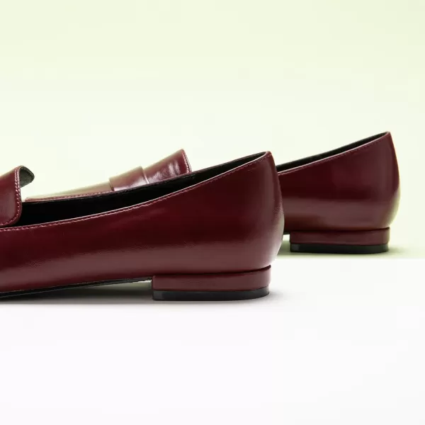 C.Paravano Loafer for Women | Leather Penny Loafers | Slip On Loafer | Women's Loafers | Squared Toe Loafer Flat | Comfort Loafer Shoes