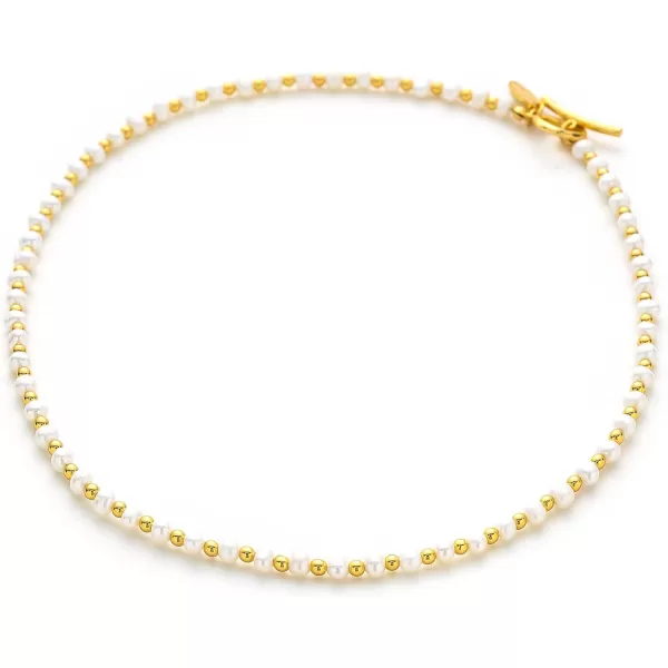 C.Paravano Pearl Necklaces for Women | Pearl Choker Necklace | 18K Gold Plated Chain Necklace | Necklaces Pearl | Real Pearl Necklace | Long Pearl Necklace | Gold and Pearl Necklace
