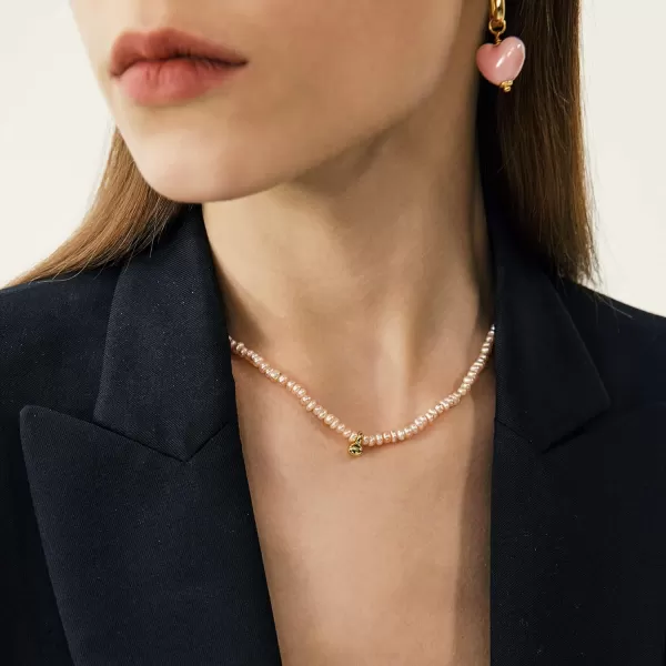 C.Paravano Pearl Necklaces for Women | Pearl Choker Necklace | 18K Gold Plated Chain Necklace | Necklaces Pearl | Real Pearl Necklace | Long Pearl Necklace | Gold and Pearl Necklace
