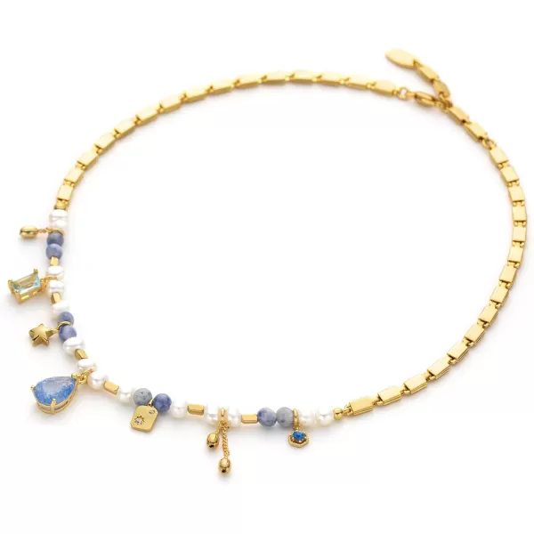 C.Paravano Pearl Necklaces for Women | Pearl Choker Necklace | 18K Gold Plated Chain Necklace | Necklaces Pearl | Real Pearl Necklace | Long Pearl Necklace | Gold and Pearl Necklace