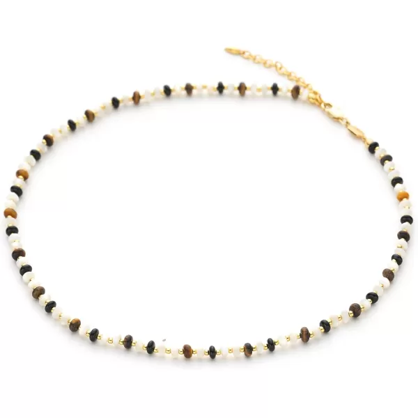 C.Paravano Pearl Necklaces for Women | Pearl Choker Necklace | 18K Gold Plated Chain Necklace | Necklaces Pearl | Real Pearl Necklace | Long Pearl Necklace | Gold and Pearl Necklace
