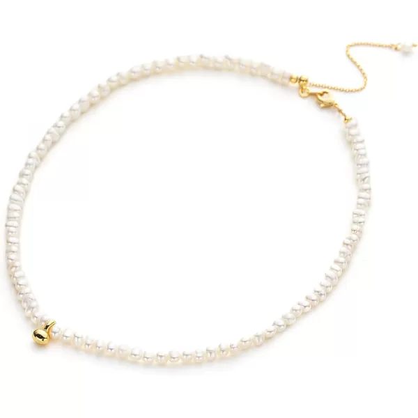 C.Paravano Pearl Necklaces for Women | Pearl Choker Necklace | 18K Gold Plated Chain Necklace | Necklaces Pearl | Real Pearl Necklace | Long Pearl Necklace | Gold and Pearl Necklace