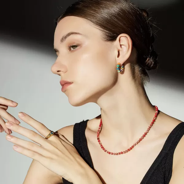 C.Paravano Pearl Necklaces for Women | Pearl Choker Necklace | 18K Gold Plated Chain Necklace | Necklaces Pearl | Real Pearl Necklace | Long Pearl Necklace | Gold and Pearl Necklace