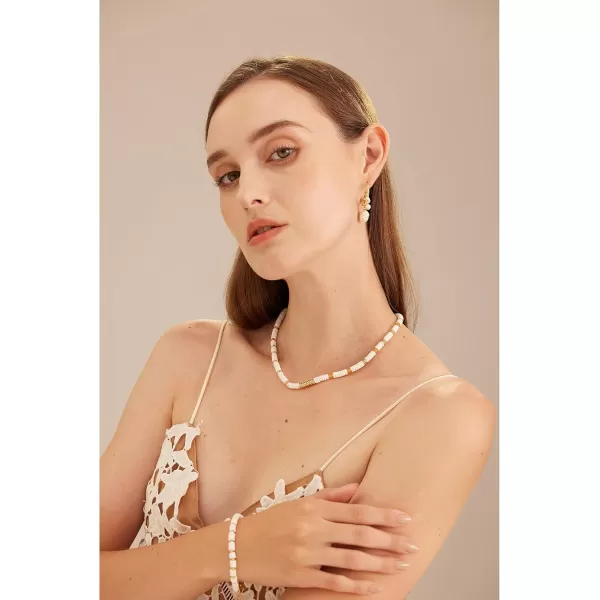 C.Paravano Pearl Necklaces for Women | Pearl Choker Necklace | 18K Gold Plated Chain Necklace | Necklaces Pearl | Real Pearl Necklace | Long Pearl Necklace | Gold and Pearl Necklace