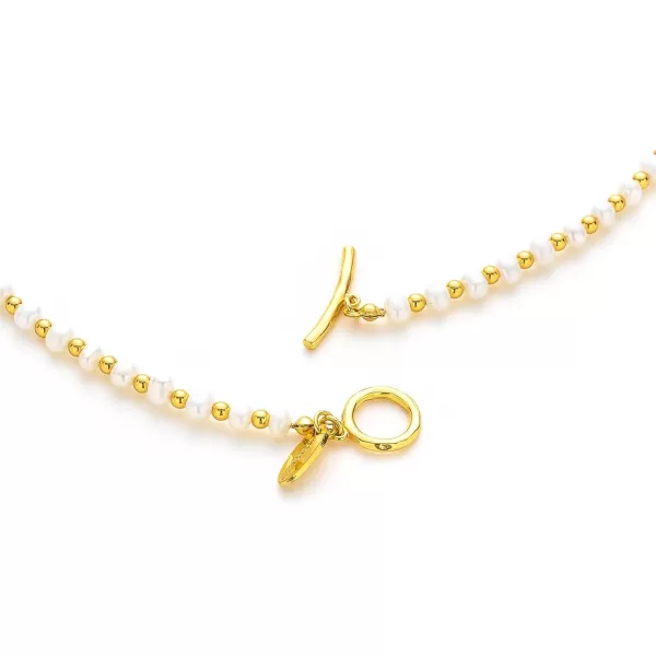 C.Paravano Pearl Necklaces for Women | Pearl Choker Necklace | 18K Gold Plated Chain Necklace | Necklaces Pearl | Real Pearl Necklace | Long Pearl Necklace | Gold and Pearl Necklace