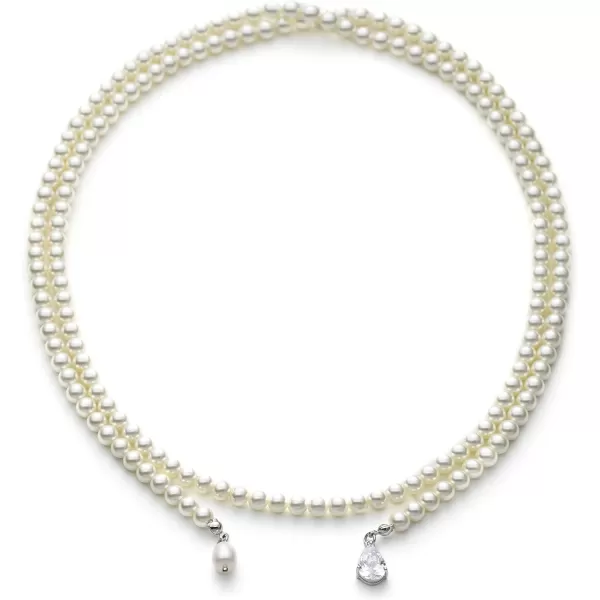 C.Paravano Pearl Necklaces for Women | Pearl Choker Necklace | 18K Gold Plated Chain Necklace | Necklaces Pearl | Real Pearl Necklace | Long Pearl Necklace | Gold and Pearl Necklace