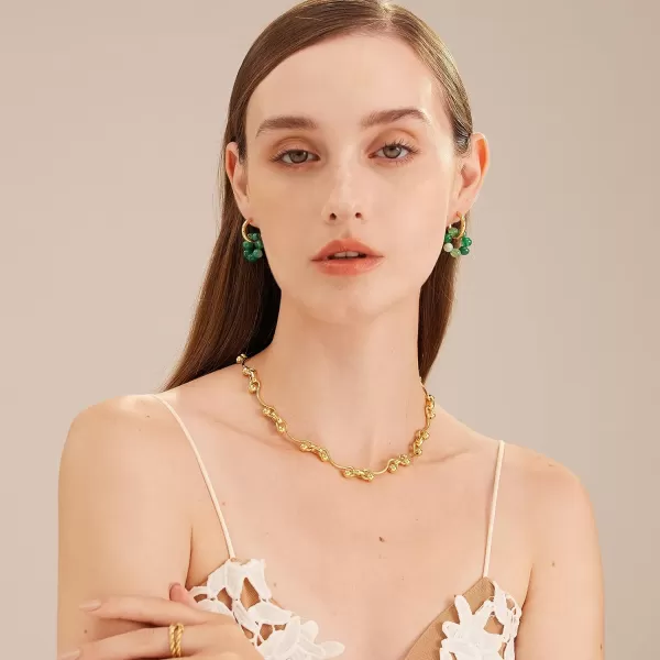 C.Paravano Pearl Necklaces for Women | Pearl Choker Necklace | 18K Gold Plated Chain Necklace | Necklaces Pearl | Real Pearl Necklace | Long Pearl Necklace | Gold and Pearl Necklace