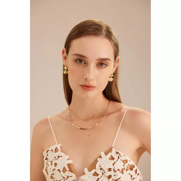 C.Paravano Pearl Necklaces for Women | Pearl Choker Necklace | 18K Gold Plated Chain Necklace | Necklaces Pearl | Real Pearl Necklace | Long Pearl Necklace | Gold and Pearl Necklace