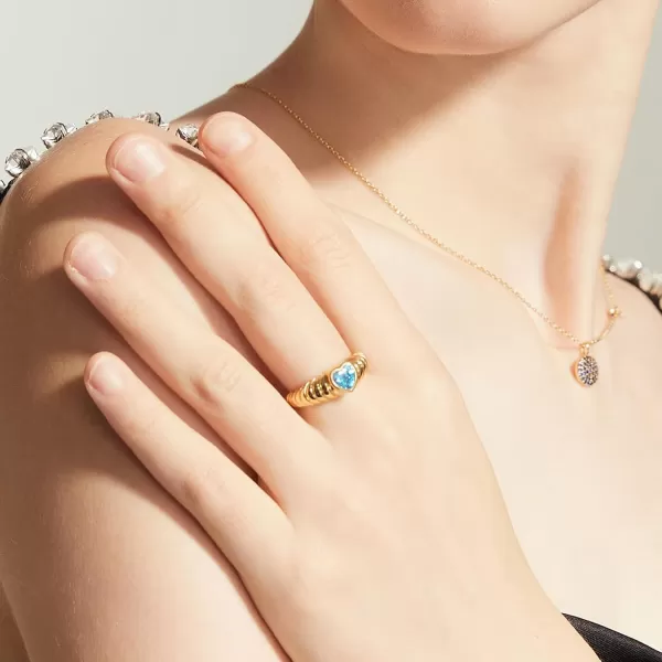 C.Paravano Rings for Women | Womens Rings Size 6 7 8 | Gold Plated Rings | Fashion Rings for Women | Statement Rings for Women | Stackable Rings for Women