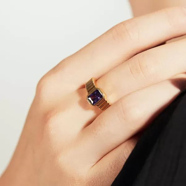 C.Paravano Rings for Women | Womens Rings Size 6 7 8 | Gold Plated Rings | Fashion Rings for Women | Statement Rings for Women | Stackable Rings for Women