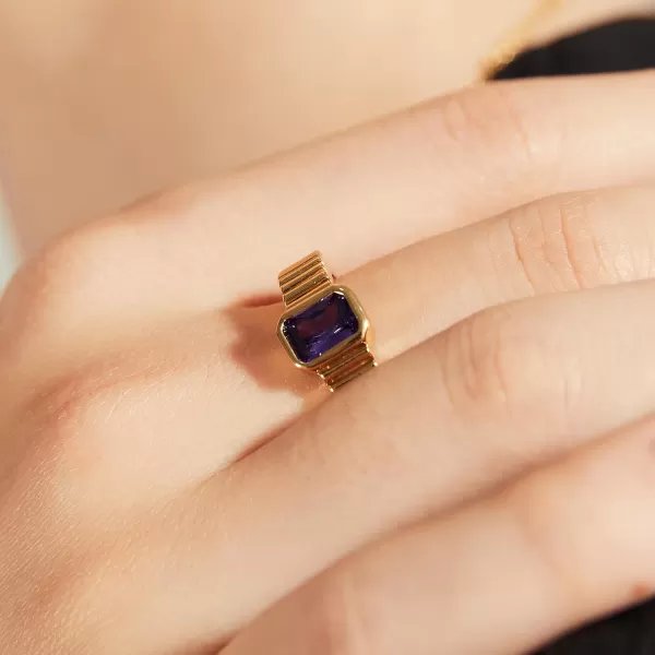 C.Paravano Rings for Women | Womens Rings Size 6 7 8 | Gold Plated Rings | Fashion Rings for Women | Statement Rings for Women | Stackable Rings for Women