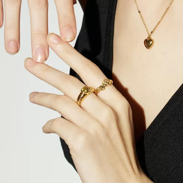 C.Paravano Rings for Women | Womens Rings Size 6 7 8 | Gold Plated Rings | Fashion Rings for Women | Statement Rings for Women | Stackable Rings for Women