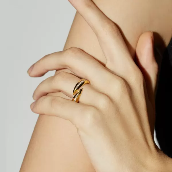 C.Paravano Rings for Women | Womens Rings Size 6 7 8 | Gold Plated Rings | Fashion Rings for Women | Statement Rings for Women | Stackable Rings for Women