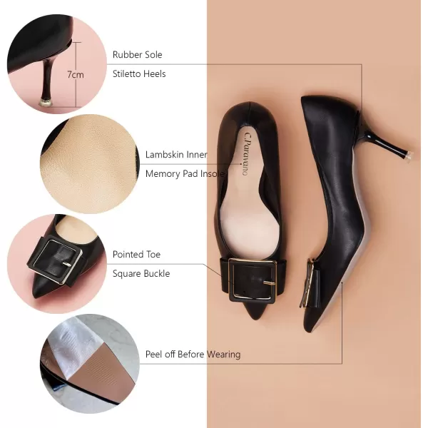 C.Paravano Womens Designer Pumps I Comfortable Stiletto Heel Pumps I Kitten Heels for Women I Pointed Toe Daily Pumps I Party Wedding Pumps