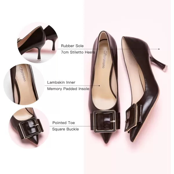 C.Paravano Womens Designer Pumps I Comfortable Stiletto Heel Pumps I Kitten Heels for Women I Pointed Toe Daily Pumps I Party Wedding Pumps
