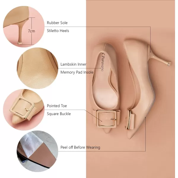 C.Paravano Womens Designer Pumps I Comfortable Stiletto Heel Pumps I Kitten Heels for Women I Pointed Toe Daily Pumps I Party Wedding Pumps