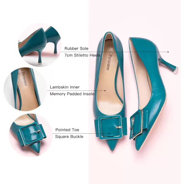 C.Paravano Womens Designer Pumps I Comfortable Stiletto Heel Pumps I Kitten Heels for Women I Pointed Toe Daily Pumps I Party Wedding Pumps