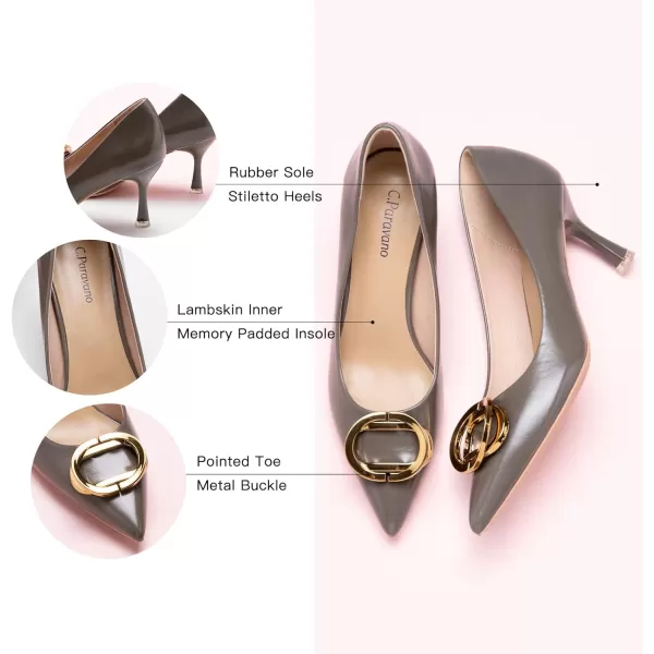 C.Paravano Womens Designer Pumps I Comfortable Stiletto Heel Pumps I Kitten Heels for Women I Pointed Toe Daily Pumps I Party Wedding Pumps