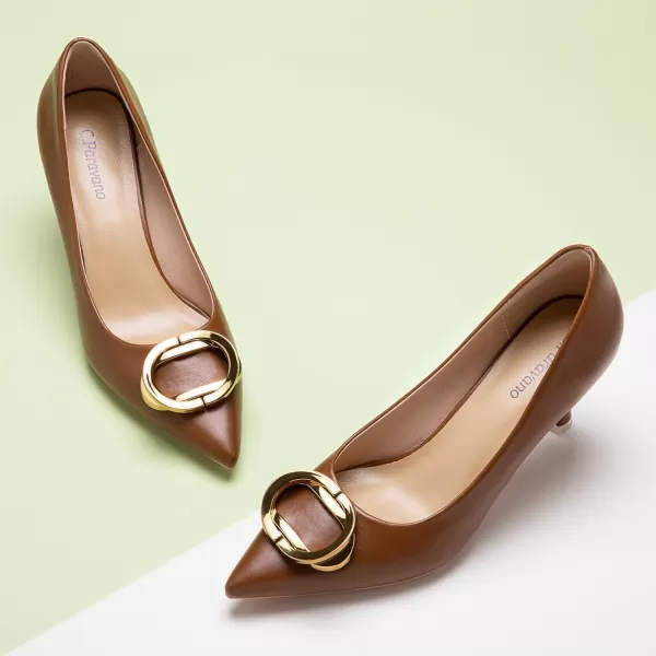 C.Paravano Womens Designer Pumps I Comfortable Stiletto Heel Pumps I Kitten Heels for Women I Pointed Toe Daily Pumps I Party Wedding Pumps
