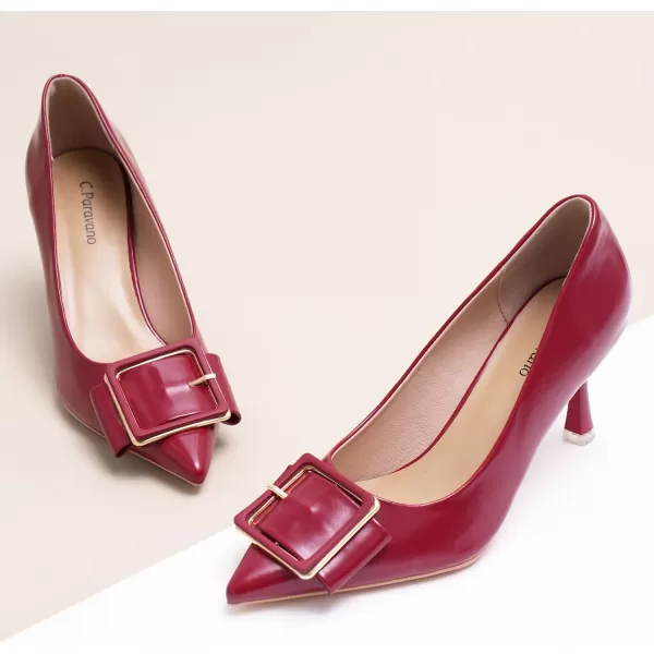 C.Paravano Womens Designer Pumps I Comfortable Stiletto Heel Pumps I Kitten Heels for Women I Pointed Toe Daily Pumps I Party Wedding Pumps
