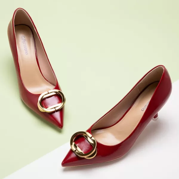 C.Paravano Womens Designer Pumps I Comfortable Stiletto Heel Pumps I Kitten Heels for Women I Pointed Toe Daily Pumps I Party Wedding Pumps