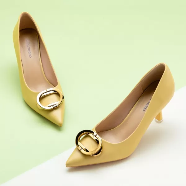 C.Paravano Womens Designer Pumps I Comfortable Stiletto Heel Pumps I Kitten Heels for Women I Pointed Toe Daily Pumps I Party Wedding Pumps