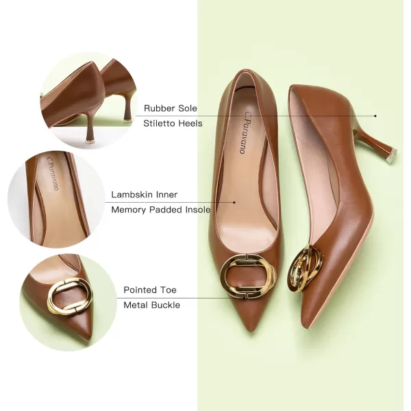 C.Paravano Womens Designer Pumps I Comfortable Stiletto Heel Pumps I Kitten Heels for Women I Pointed Toe Daily Pumps I Party Wedding Pumps