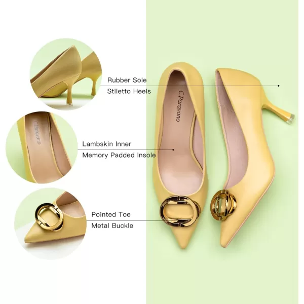 C.Paravano Womens Designer Pumps I Comfortable Stiletto Heel Pumps I Kitten Heels for Women I Pointed Toe Daily Pumps I Party Wedding Pumps