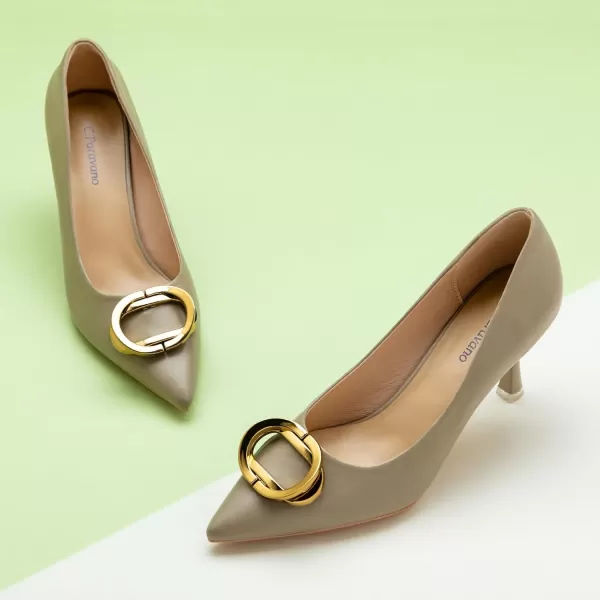 C.Paravano Womens Designer Pumps I Comfortable Stiletto Heel Pumps I Kitten Heels for Women I Pointed Toe Daily Pumps I Party Wedding Pumps