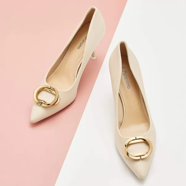 C.Paravano Womens Designer Pumps I Comfortable Stiletto Heel Pumps I Kitten Heels for Women I Pointed Toe Daily Pumps I Party Wedding Pumps