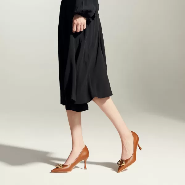 C.Paravano Womens Designer Pumps I Comfortable Stiletto Heel Pumps I Kitten Heels for Women I Pointed Toe Daily Pumps I Party Wedding Pumps