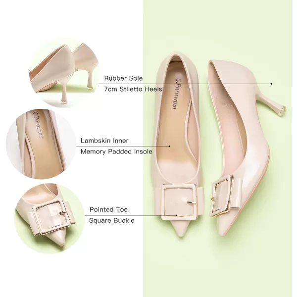 C.Paravano Womens Designer Pumps I Comfortable Stiletto Heel Pumps I Kitten Heels for Women I Pointed Toe Daily Pumps I Party Wedding Pumps