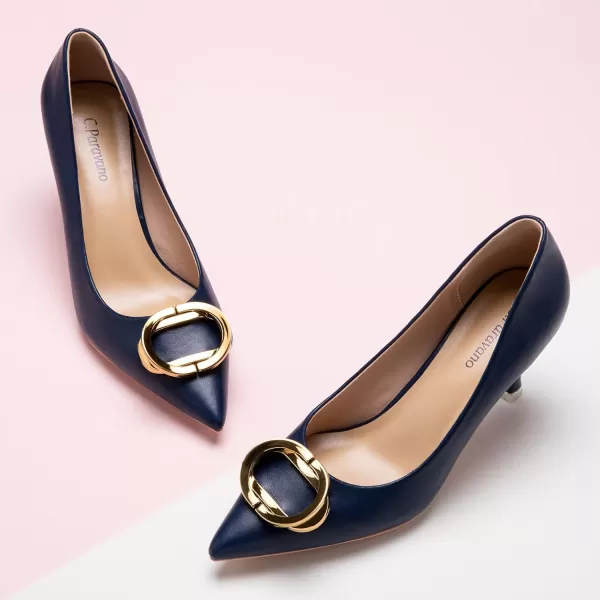 C.Paravano Womens Designer Pumps I Comfortable Stiletto Heel Pumps I Kitten Heels for Women I Pointed Toe Daily Pumps I Party Wedding Pumps