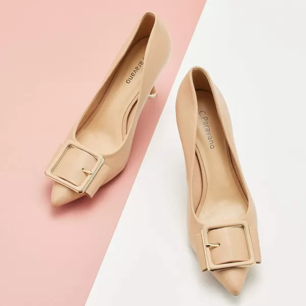 C.Paravano Womens Designer Pumps I Comfortable Stiletto Heel Pumps I Kitten Heels for Women I Pointed Toe Daily Pumps I Party Wedding Pumps